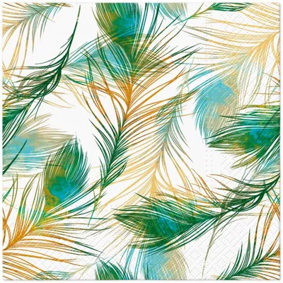 Produktbild von Servietten 33x33 cm - Feather composition