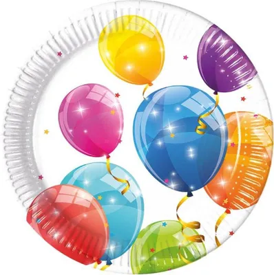 Immagine prodotto di 8 piatti - palloncini - Ø = circa 23 cm