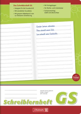 Produktbild von BRUNNEN Schreiblernheft A4 hoch liniert GS 1044003