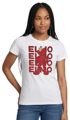 Produktbild von Spreadshirt Sesamstraße Elmo Pose Frauen T-Shirt, L, Weiß