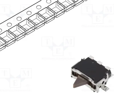 Immagine prodotto di 1 x Interruttore sensore di posizione: 3, 3 mm, ESE24MH1T, distanza di rilevamento 500 mΩ, forza di azionamento 0,35 N, corrente/tensione 0,01 A/5 VDC