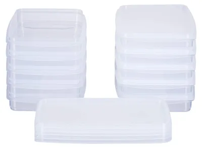 10er Set Frischhaltedosen, stapelbar, 23x14x3,2 cm, 0,5 l, rechteckig