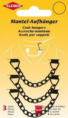 Produktbild von Kleiber Mantel-Aufhänger 3er-Set - Farbe: schwarz