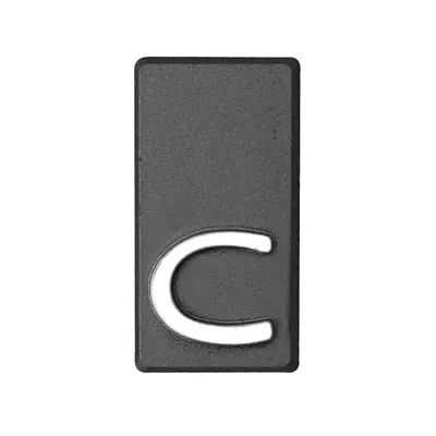 Produktbild von DOMINO Buchstabe Briefkasten Selbstklebend – C | 3D Türbuchstabe Aufkleber | Hausbuchstabe Klebend | Klebebuchstaben Wetterfest | Buchstaben zum Aufkleben | Buchstabenschild | PCV | GRAPHIT
