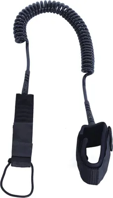 Produktbild von Sicherheitsleine ENERO für SUP-Board – 11 Fuß – Schwarz – Spiralleash für Stand Up Paddle