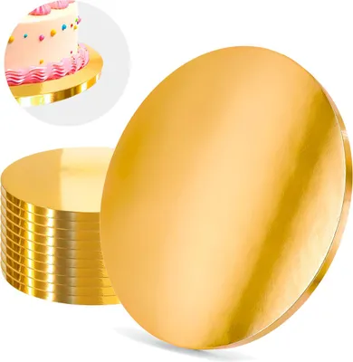 Produktbild von Cake Board Base Gold 28 cm 1,2 cm Set 10 Stück Cake Drum Round Luxe Brand4Cake