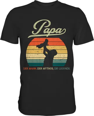 Produktbild von Papa Kind Baby Vater Geschenk Vatertag T-Shirt – Black / XL