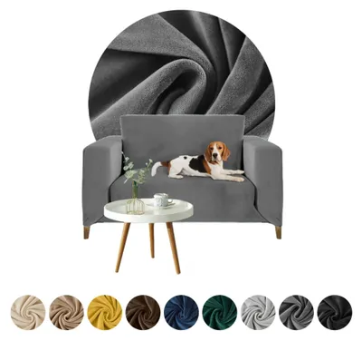 Produktbild von Bezug für ein Sofa, 1-Sitzer-Sofa, 90- 140 cm lang, dunkelgrau