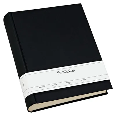 Fotoalbum Large, 130 Seiten, Buchleinen, 24,5 x 30,5 cm, Schwarz