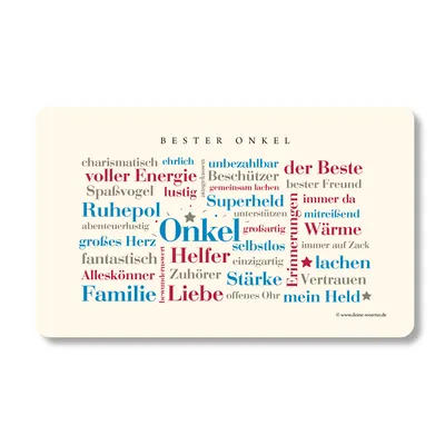 Produktbild von Frühstücksbrettchen Onkel Wörter