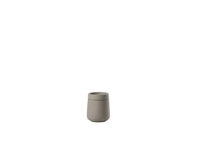 Produktbild von Zone Denmark Gefäß mit Deckel Nova One, Keramikbehälter, Aufbewahrungsdose, Badezimmer, Steinzeug, Taupe, 290 ml, 28189