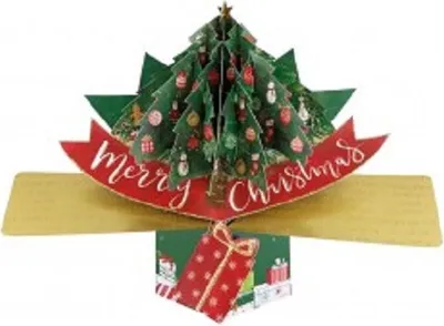 Produktbild von Grußkarte Pop Up Karte Weihnachten: Christbaum,  Weihnachtskarte Weihnachtsbaum