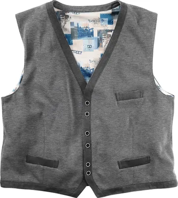 Produktbild von Luigi Morini XXL Strickweste grau meliert