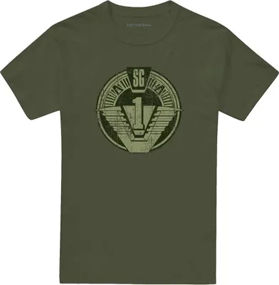 Image de Stargate SG-1 - T-shirt Homme/Femme Unie TV21558 (XXL) (Vert militaire)