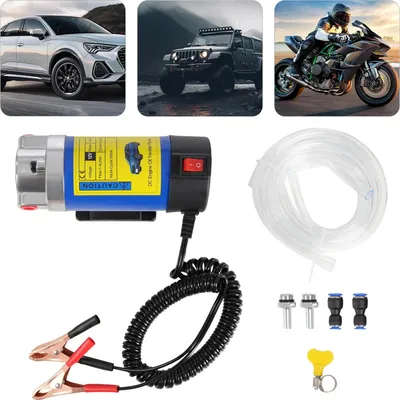 Immagine prodotto di Pompa olio portatile - Pompa di aspirazione per carburante e diesel da 12V - 100W - Portata da 1 a 4 litri/minuto - Include 3 tubi da 6/8/10 mm, ciascuno di 1 metro - Adatta per auto e imbarcazioni