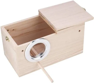 Vogelzuchtkasten mit Ständer, Voliere, 22 x 13 cm, ideal für Papageien und Sittiche, einschließlich Zugangöffnung