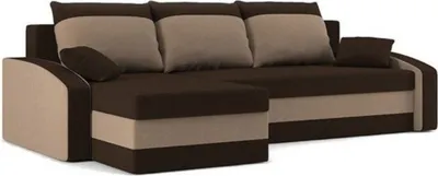Produktbild von Logan-Ecksofa mit Schlaffunktion und Bettkasten in Cappuccino sawana 16 + sawana 22