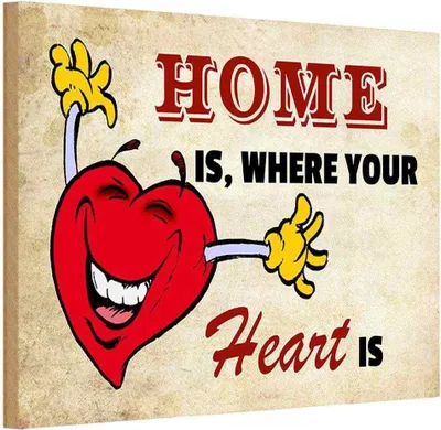Produktbild von vianmo Holzschild 20x30 cm Home is where your Heart Dekoration