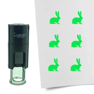 Produktbild von CombiCraft Selbstfärbender Stempel 'Hase' in der Farbe Grün, Ø10mm