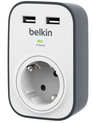 Immagine prodotto di Belkin SurgeCube Surge Cube. Presa + 2xUSB 2,4A BSV103vf