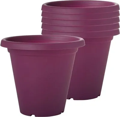 Image de Petit pot en plastique de 6 x 19 cm, léger et résistant aux intempéries, pour les plantes