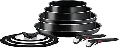 Produktbild von Tefal Ingenio L1599143, Gemischtes Set, Schwarz, Aluminium, Titan, Schwarz, Glas