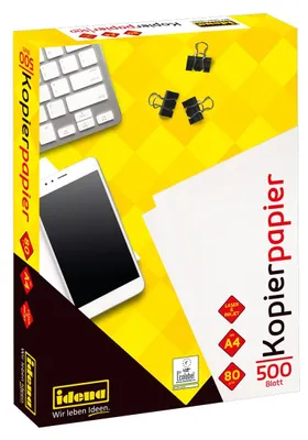 Produktbild von Idena Kopierpapier A4 500 Blatt,weiss, gm² 80g