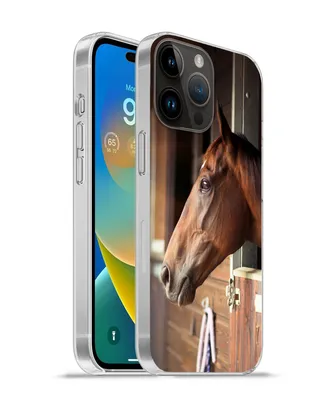 Produktbild von MuchoWow® Handyhülle Schutzhülle Hülle für Apple iPhone 14 Pro Max Pferd - Stall - Sonne Silikon Softcase Handy Hülle - Hardcover