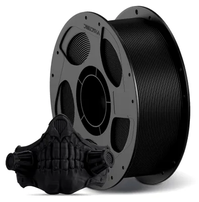 Produktbild von PLA Filament 1,75 mm 3D Drucker Filament Schwarz, 1 kg Spule, 3D Druckmaterialien Maßgenauigkeit +/-0,02 mm