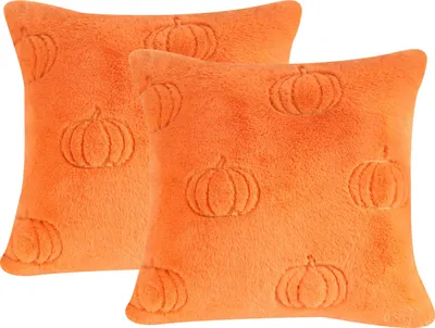 Immagine prodotto di Copricuscino 45x45 cm decorazione autunnale divano cuscino decorazione Halloween, 2 copricuscini decorazione zucca soggiorno, morbido peluche federa