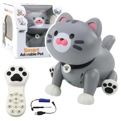 Immagine prodotto di Robot interattivo gattino telecomandato telecomando RC grigio