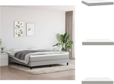 Immagine prodotto di vidaXL Materasso a molle insacchettate grigio chiaro 180x200x20 cm tessuto - Materassi