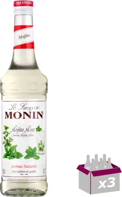 Produktbild von Lot de 3 Sirop Monin - Mojito - 70cL