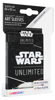 Imagen del producto de Fundas protectoras para cartas de Star Wars, diseño ilimitado, color blanco, parte trasera