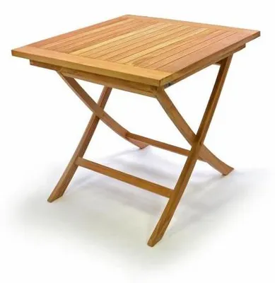 Zdjęcie produktu dla Stół ogrodowy DIVERO z drewna tekowego 80 x 80 cm