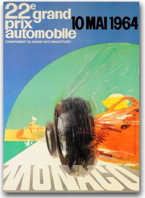 Produktbild von Poster - Canvas - Leinwand - 59,4 cm x 84,1 cm - Fotoposter - Leinwandkunst - Fahrzeug Monaco Grand Prix
