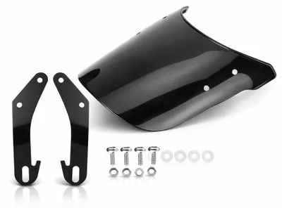Produktbild von Windschutzverkleidung – Windschutz für Motorrad – Windabweiser – Hochwertiges Material – Schwarz – Einfache Montage – Motorradscheibe
