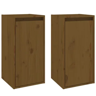 Obrázok produktu pre Nástenné skrinky 2 ks medovohnedé 30x30x60 cm masívna borovica