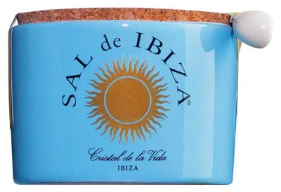 Image de Sal de Ibiza - Fleur de sel « Mar Blau », à l'ail noir, pot de 140 g