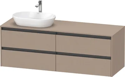 Produktbild von Duravit Ketho.2 Wastafelonderkast 160x55x56,8 cm Mat Linnen