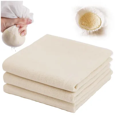 Kaasdoek 50x50 cm, 3er-Set, ungebleichte Baumwolle, wiederverwendbar