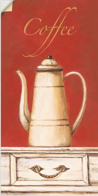 Produktbild von ARTland Wandbild, selbstklebend Kaffeekanne Größe: 20x40 cm
