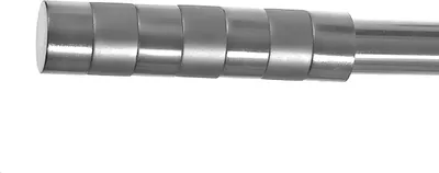 Produktbild von BASIT Gardinenstange selber zusammenstellen Edelstahl look Metall Ø 16mm Einzelteile