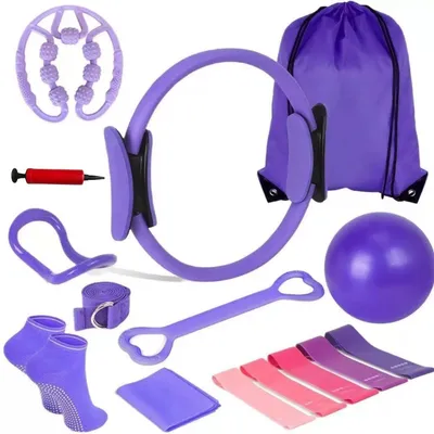 Productafbeelding van 15-delige Pilates Set voor Thuis met Diverse Accessoires