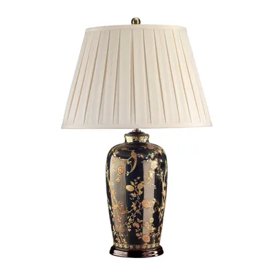 Produktbild von Elstead Black Birds Tischleuchte E27 Schwarz und Gold Creme,  UK