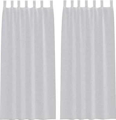 Zdjęcie produktu dla vidaXL Zasłona z woalu 2 szt. jasnoszara 225 x 140 cm poliester