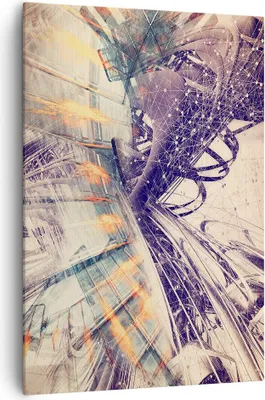 Produktbild von Bild auf Leinwand - Leinwandbild - Einteilig - Abstraktion modern - 70x100cm - Wand Bild - Wanddeko - Wandbilder - Leinwanddruck - Wanddekoration - Leinwand bilder - Wandbild - PA70x100-4057