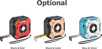Obrázok produktu pre 3 v 1 Laserový páskový meter Digitálny vyhľadávač Ranger 16Ft Meracie pásky 131Ft Nabíjateľné multifunkčné laserové meranie vzdialenosti / plochy / objemu / pythagorejské, prepínanie jednotiek, ukladanie údajov