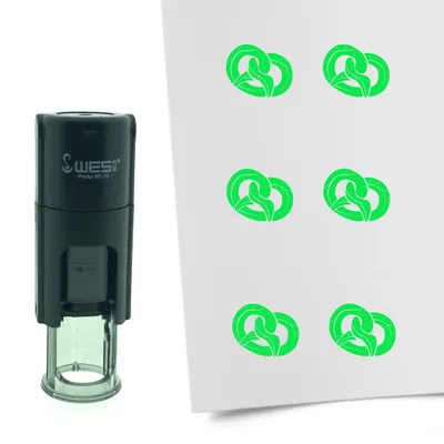 Produktbild von CombiCraft Selbstfärbender Stempel 'Bretzel' in der Farbe Grün, Ø10mm