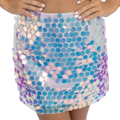Immagine prodotto di Gonna con paillettes rosa iridescente L